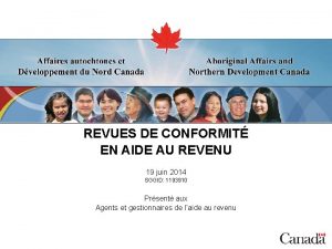 REVUES DE CONFORMIT EN AIDE AU REVENU 19