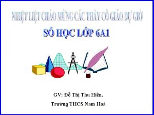 GV Th Thu Hin Trng THCS Nam Ho