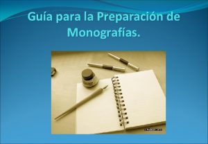 Gua para la Preparacin de Monografas Monografa texto