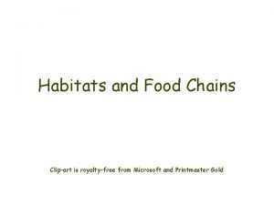 Habitats and Food Chains Clipart is royaltyfree from