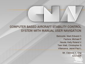 COMPUTER BASED AIRCRAFT STABILITY CONTROL SYSTEM WITH MANUAL