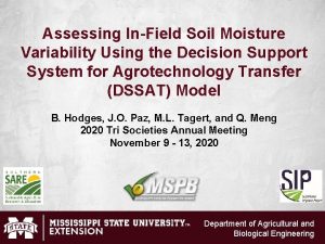 Assessing InField Soil Moisture Variability Using the Decision
