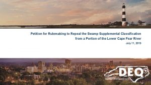 Petition for Rulemaking to Repeal the Swamp Supplemental