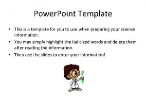 Power Point Template This is a template for