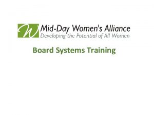 Board Systems Training Logistics Virtual Meetings Introduce yourself