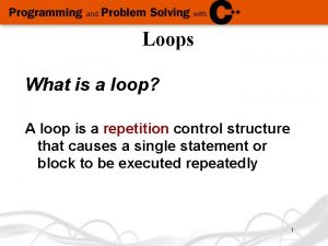 Loops What is a loop A loop is