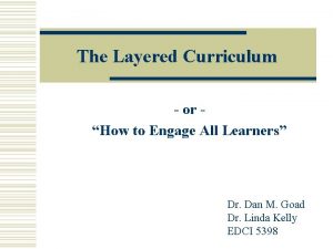 The Layered Curriculum or How to Engage All