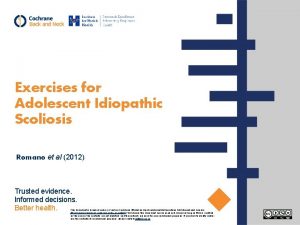 Exercises for Adolescent Idiopathic Scoliosis Romano et al