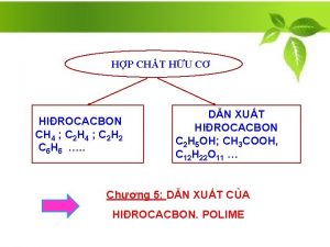 HP CHT HU C HIROCACBON CH 4 C