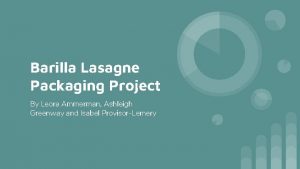 Barilla Lasagne Packaging Project By Leora Ammerman Ashleigh