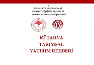 T C TARIM VE ORMAN BAKANLII STRATEJ GELTRME