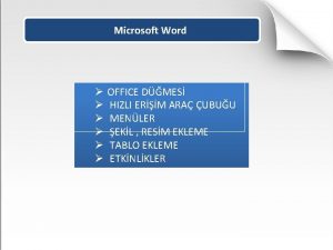 Microsoft Word OFFICE DMES HIZLI ERM ARA UBUU