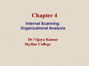 Chapter 4 Internal Scanning Organizational Analysis Dr Vijaya