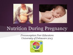 Nutrition During Pregnancy Preconception Peer Educators University of