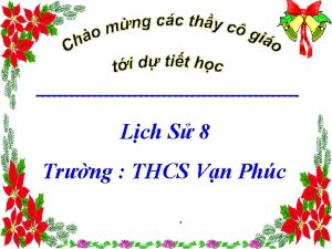 Lch S 8 Trng THCS Vn Phc Trnh