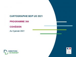 CARTOGRAPHIE BOP UO 2021 PROGRAMME 364 COHSION Au