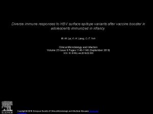 Diverse immune responses to HBV surface epitope variants