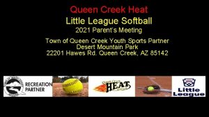 Queen Creek Heat Little League Softball 2021 Parents