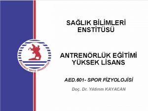 SALIK BLMLER ENSTTS ANTRENRLK ETM YKSEK LSANS AED