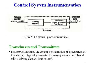 Control System Instrumentation Figure 9 3 A typical