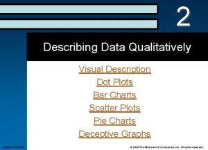 2 Describing Data Qualitatively Visual Description Dot Plots