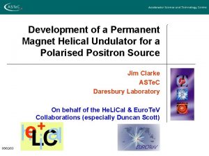 Development of a Permanent Magnet Helical Undulator for