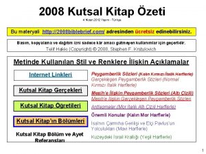 2008 Kutsal Kitap zeti 4 Nisan 2012 Yayn