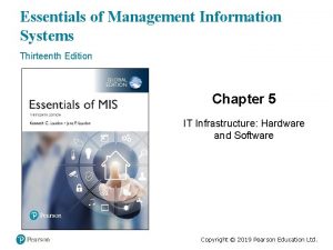 Essentials of Management Information Systems Thirteenth Edition Chapter