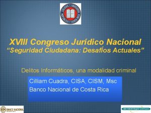 XVIII Congreso Jurdico Nacional Seguridad Ciudadana Desafi os