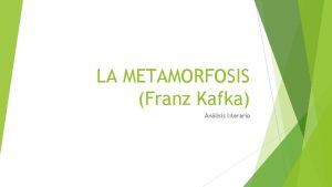 LA METAMORFOSIS Franz Kafka Anlisis literario PARTE I