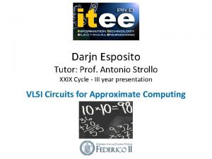 Darjn Esposito Tutor Prof Antonio Strollo XXIX Cycle