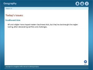 Geography Chapter 23 Todays Issues Southwest Asia Oil