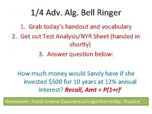 14 Adv Alg Bell Ringer 1 Grab todays