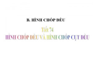 B HNH CHP U B HNH CHP U