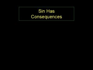 Sin Has Consequences I What Is Sin Vocabulary