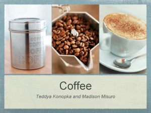 Coffee Teddya Konopka and Madison Misuro Coffee The