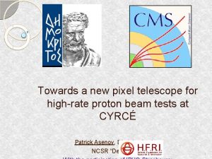 Towards a new pixel telescope for highrate proton