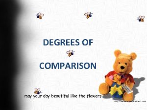 DEGREES OF COMPARISON The Meaning Comparison means to
