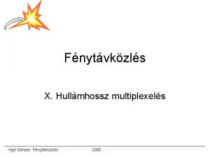 Fnytvkzls X Hullmhossz multiplexels Vigh Sndor Fnytvkzls 2005