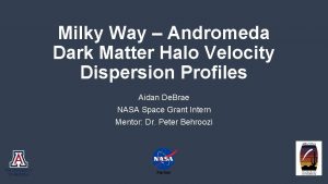 Milky Way Andromeda Dark Matter Halo Velocity Dispersion