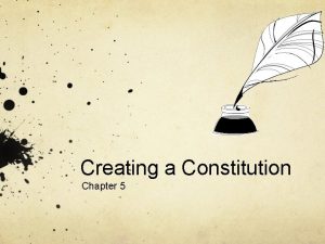 Creating a Constitution Chapter 5 The Confederation Section