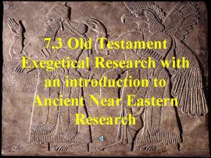 7 3 Old Testament Exegetical Research with an