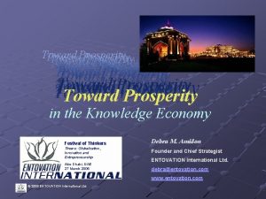 Toward Prosperity IRI Toward Prosperity Toward Enters Prosperity