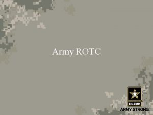 Army ROTC ROTC Reserve Officer Training Corps Programs