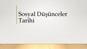 Sosyal Dnceler Tarihi Amalar Dersin Tantm Bu derste