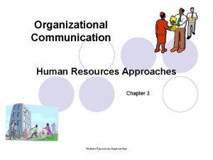 Organizational Communication Human Resources Approaches Chapter 3 Human