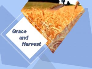 Grace and Harvest Grace and Harvest 1 God