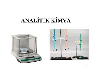 ANALTK KMYA 1 GR Analitik Kimya Fen ve