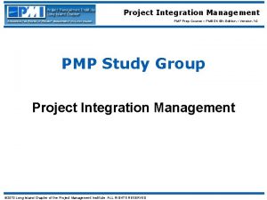 Project Integration Management PMP Prep Course PMBOK 5