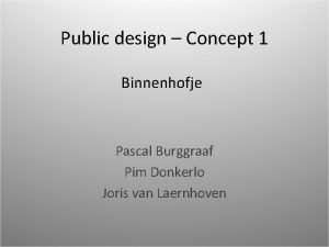 Public design Concept 1 Binnenhofje Pascal Burggraaf Pim